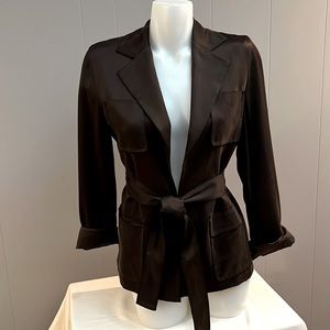 Blazer soft silk size 2 Brown Ellen Tracey